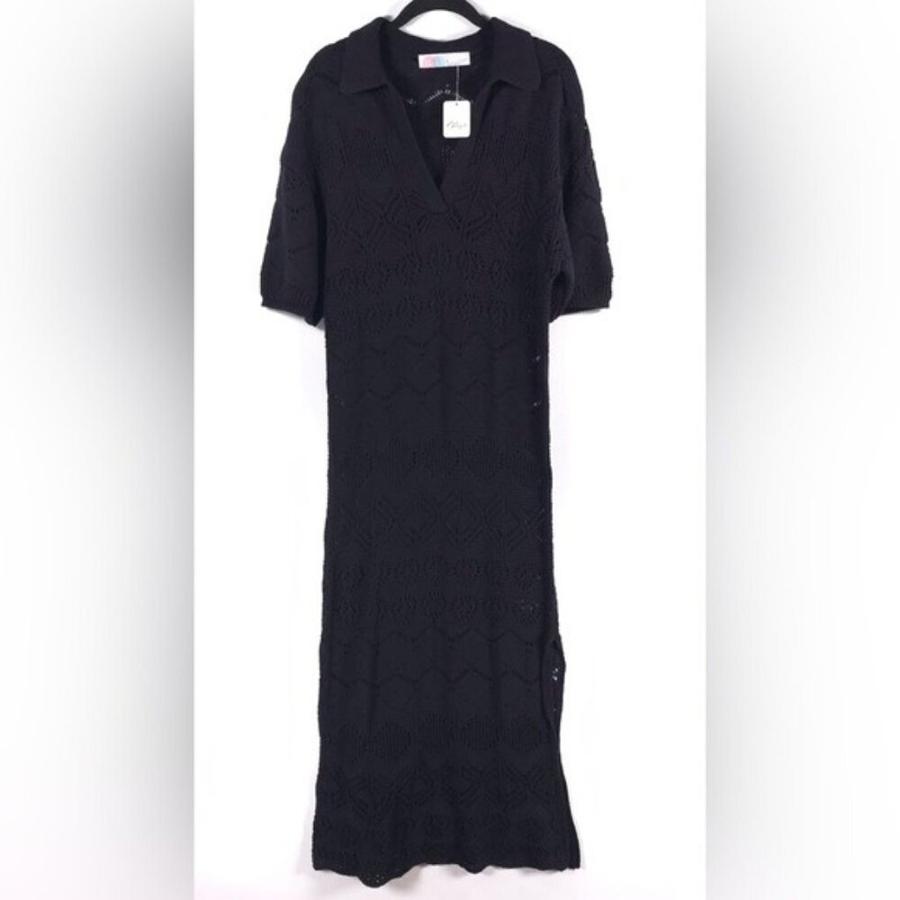 NWT FREE PEOPLE Islamorada Beach Knit Crochet Maxi Dress Coverup OB1496247 SMALL